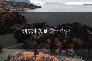 研究生就研究一个胆