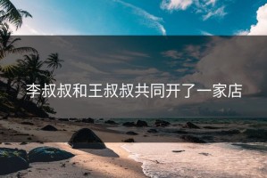 李叔叔和王叔叔共同开了一家店