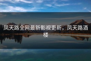 凤天路全网最新影视更新，凤天路酒楼