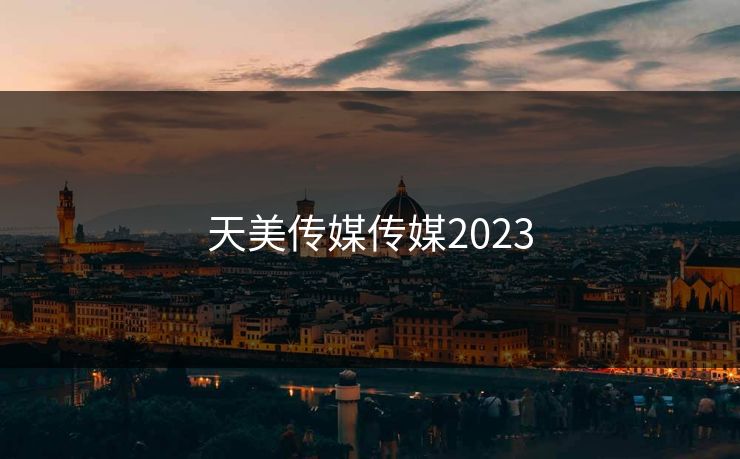 天美传媒传媒2023